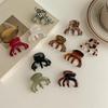 Women's French Acetate Hair Clip - High Ponytail & Half-Up Styles, Small Shark Claw Accessory for Back of Head.