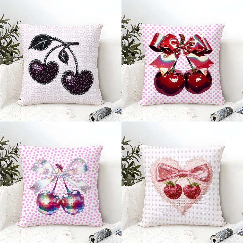 Ins girly heart cherry Pillow Case Home Living Room Decoration Linen Pillow Cases Cushion Cover