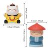 Emperor Cat Mini Resin Doll Miniature Cartoon Cat Ornaments  Dollhouse Decoration