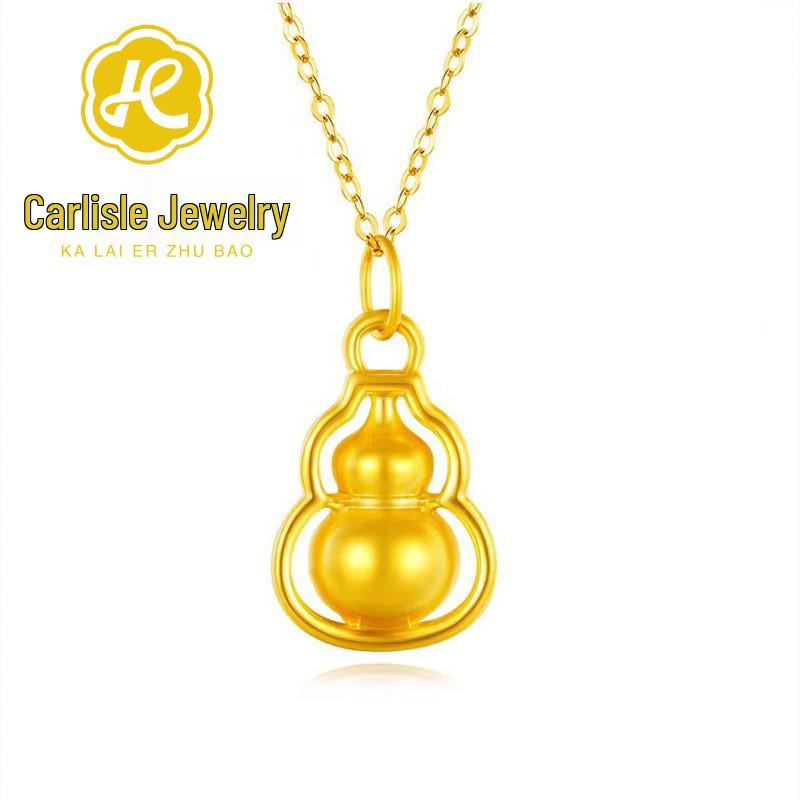 Shuibei 999 Fine Gold Slim Waist Necklace: 3D Hard Gold Women's Pendant Charm, Popular Live Broadcast Hot Seller.