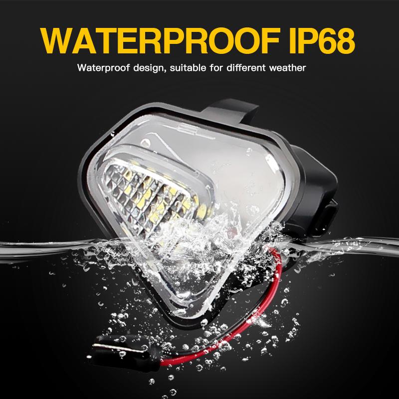 2PCS LED Puddle Light Under Side Mirror Light No Error Lamp for VW CC EOS Scirocco Jetta MK6 PASSAT B7 Alltrack Variant 3C B7