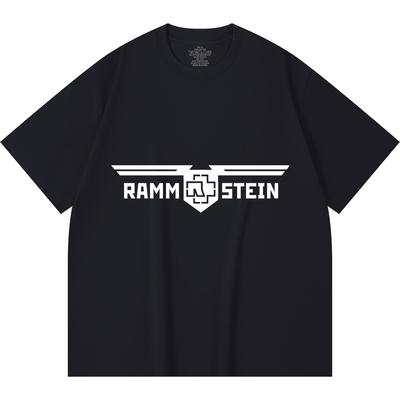 T-shirt Heavy Metal 230 g/m² 100% Bawełna Z Nadrukiem Zespołu Rockowego Popularnej Muzyki Unisex Ciężki Bawełniany T-shirt
