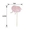 10PCS Cartoon Elephant Cupcake Picks Cake Toppers for Kids Birthday Party Decoration