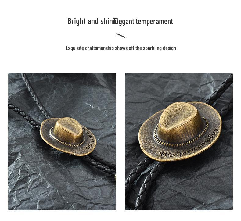 Western Cowboy Bolo Tie Necklace: European American Style Autumn-Winter Casual Lanyard for Women