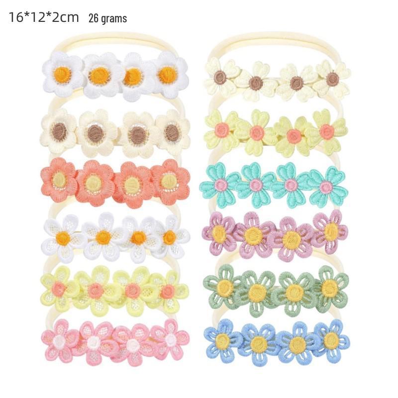 12-Piece Children s Flower Headband & Hair Tie Set - Sweet Princess Hair Accessories