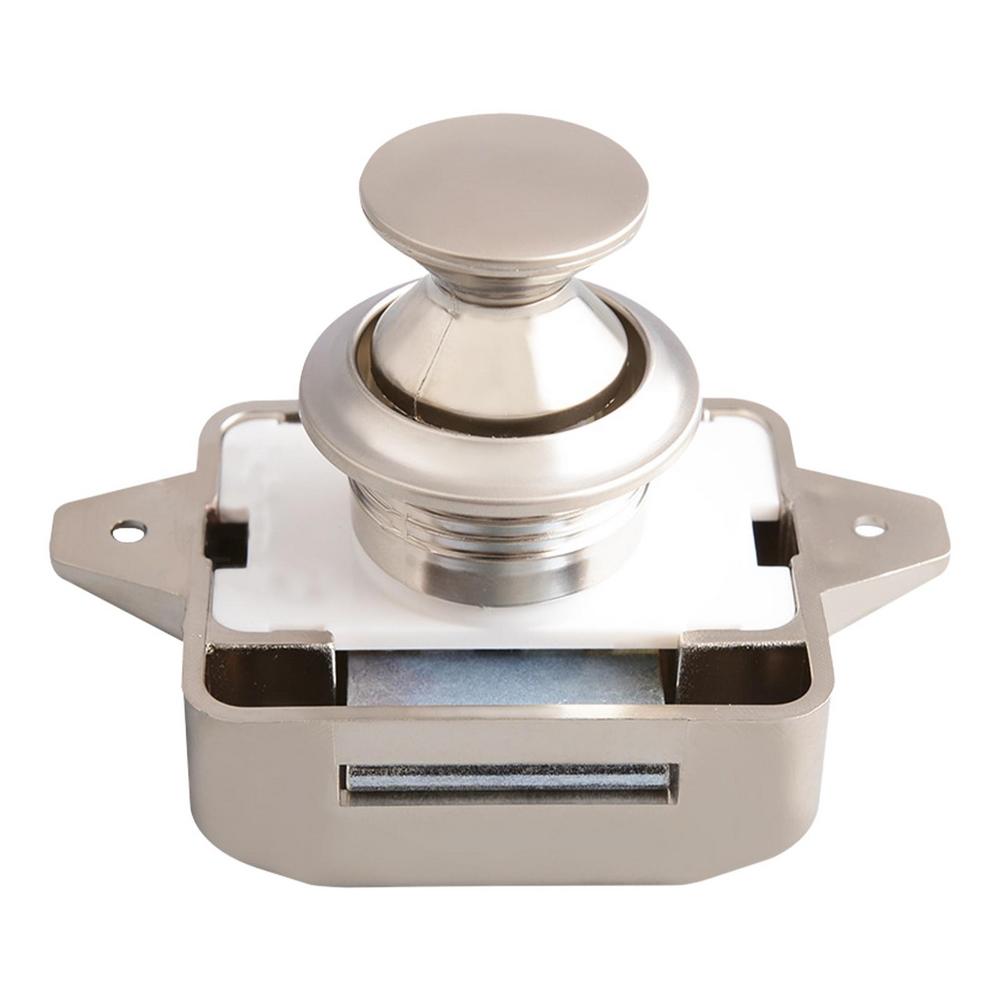 Keyless RV Push Cabinet Locks Metal Camping Cupboard Push Button RV Compartment Latch Catches Locks For Caravan Yacht Boat