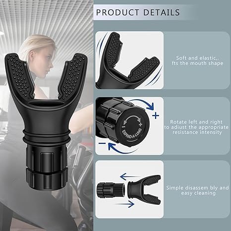 Breathing Trainer Breathing Exercise Device for Lungs Muscle Trainer Breathing Trainer with Resistance Adjustable Lung Trainer with Excellent Quali