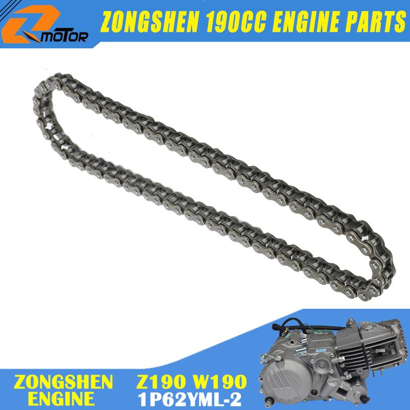 Motorcycle Engine Motor Starter Chain 25H 66 Links For 62mm Bore ZongShen ZS 190cc Z190 W190 1P62YML-2 Engine Dirt Pit Bike