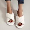 Zehentrenner-Hausschuhe plüschig bequem warm flauschig Indoor-Kreuzschuhe