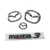 Plastic Car Front Trunk Emblem for Mazda 3 Logo Steering Wheel Badge 3D Body Replaced Sticker Rear Tail Refitting Decoration