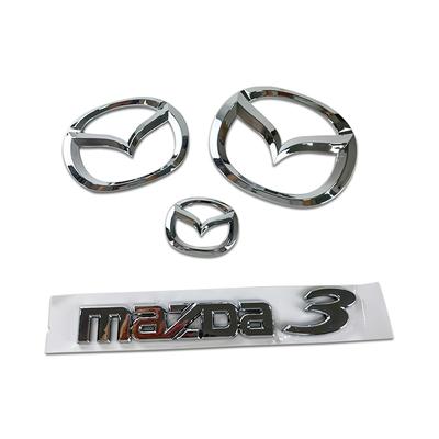 Emblema Anteriore Bagagliaio Auto in Plastica per 3 Logo Badge Volante 3D Adesivo Sostitutivo Carrozzeria Decorazione Rimodellamento Coda Posteriore
