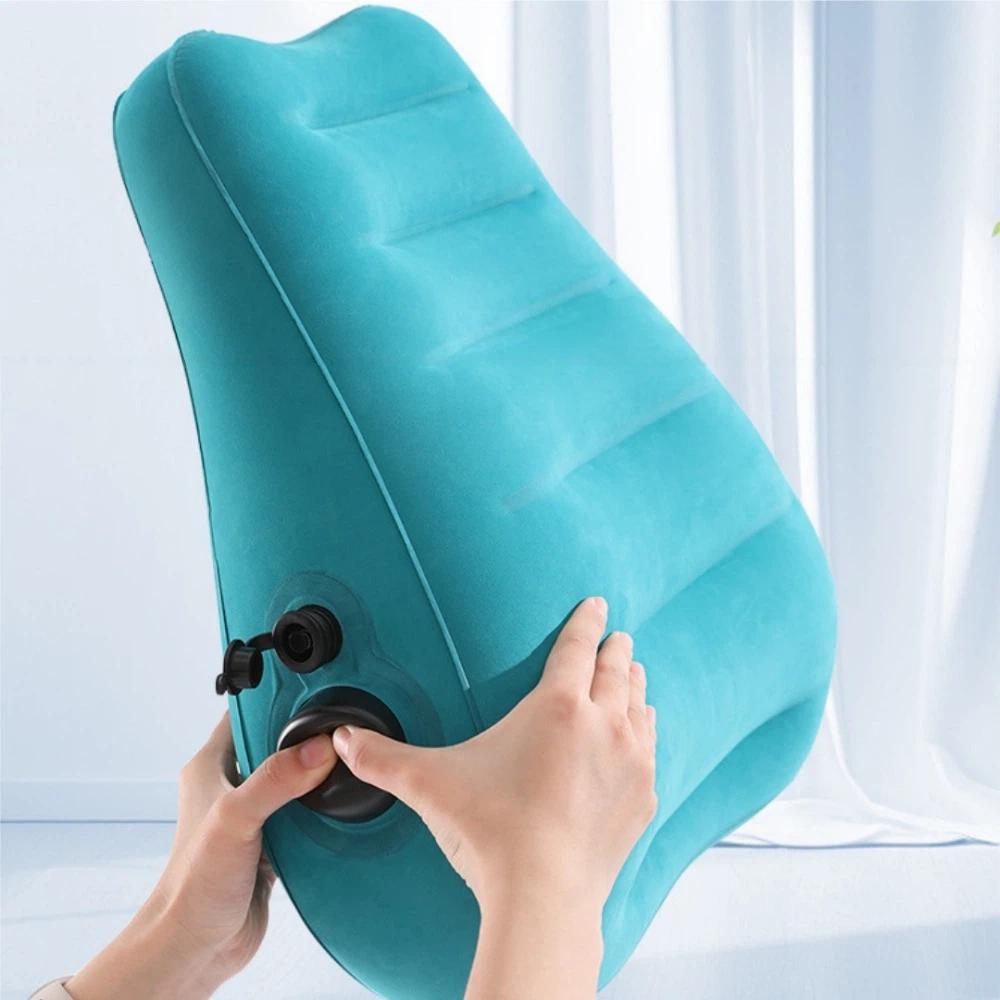 Portable Inflatable Travel Pillow Mini Nap Pillow Cushion Lumbar Support Pillow  Travel