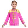 Kids Rock Band Cosplay Outfit - 1960s British Star Gold Lace Long Sleeve Shirt for Music Theme Party