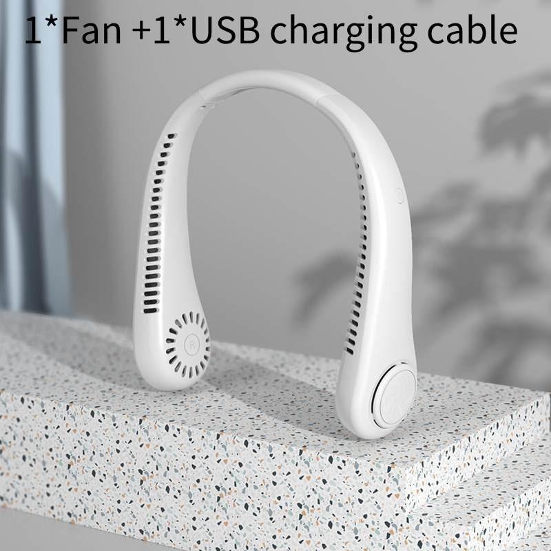 

No Blade Hanging Neck Fan Usb Charging Outdoor Lazy Portable Mini Fan Gift Cross-border