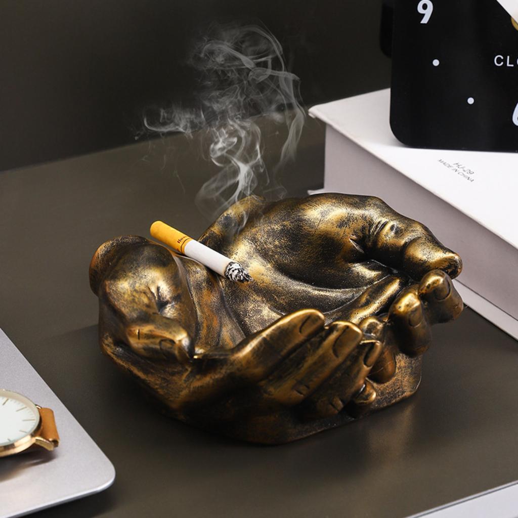 Creative Handheld Ashtray Portable Desktop Ashtray for Home Living Room Office Table Decoration Unique Design Durable Material