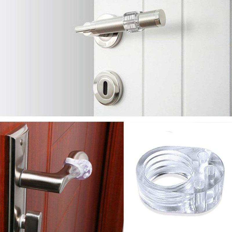3/5/8PCS PVC Transparent Door Handle Anti-collision Ring for Wind Collision Prevention Door Stop Handle
