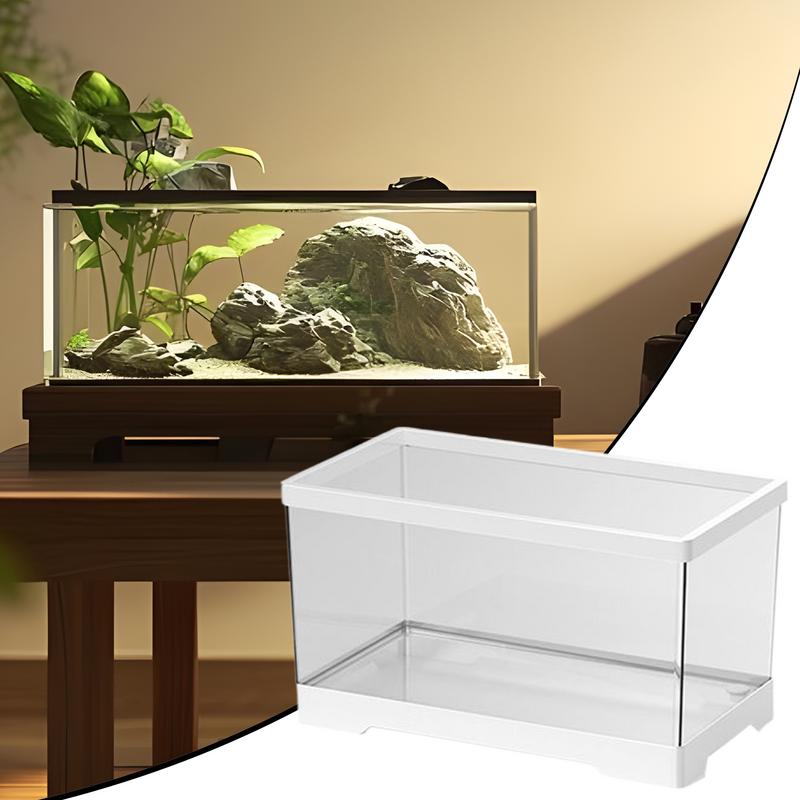Water Turtle Tank Turtle Cage Bottom Drainage Aquarium Terrarium For Tortoise Hermit Fish Amphibians Snake Gecko Chameleon Frog