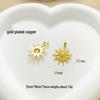 European & American Gold-Plated Moon Star Copper Pendant Necklace for Women
