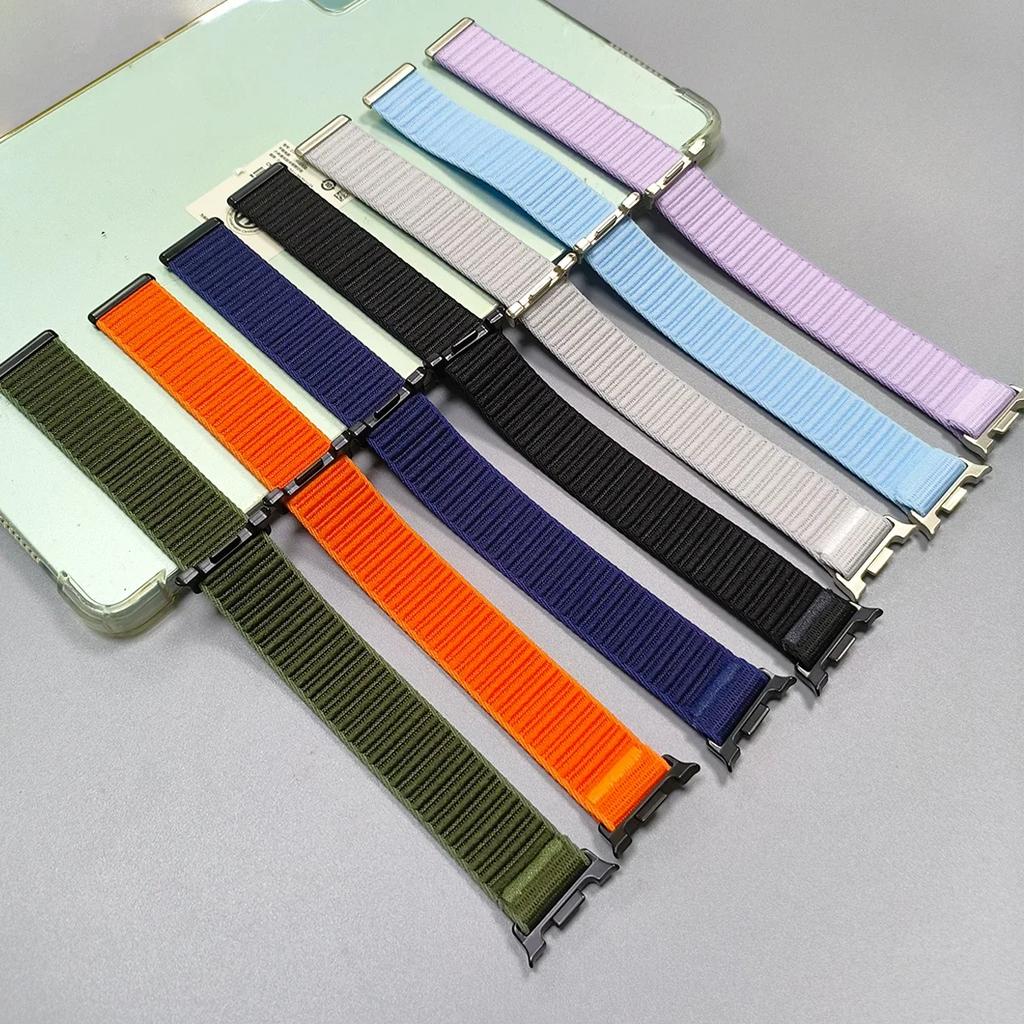 No Gaps Nylon Loop Strap for Samsung Galaxy Watch 8 Classic 46mm/Watch 8 44mm 40mm Braided Band Replacement Bracelet Belt Correa
