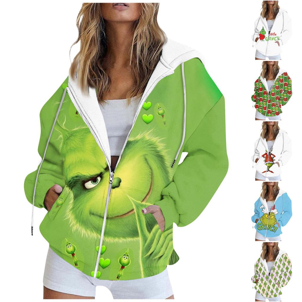 Unisex Zipper Sweater Coat Printed Fashion Hooded Sweater