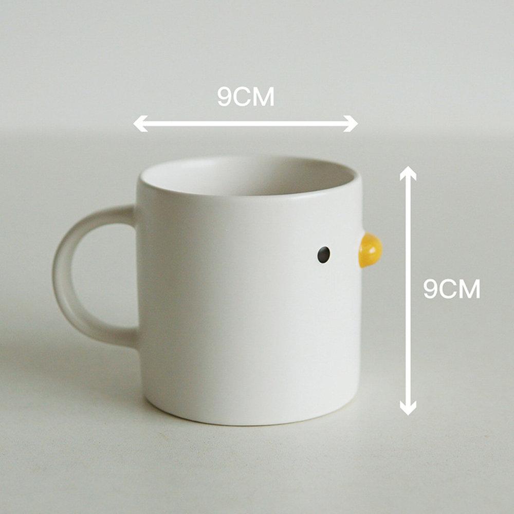 

400ml Ceramic Coffee Mug Cute Chick Breakfast Cup Milk Juice Handgrip Office Water Cup Kitchen Party Drinkware Microwave Safe 400ml білий
