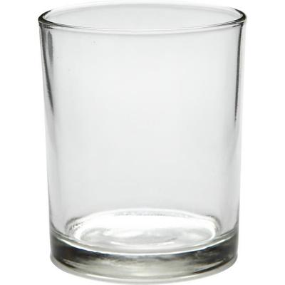 Cylindrisk ljusstake i klart glas. Ref 55826