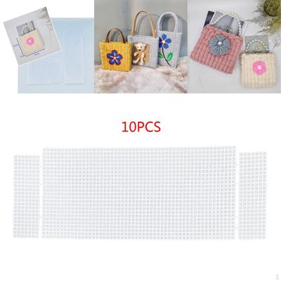 Pieces Mesh Style Canvas Sheets Handmade Houlder S Purse Needlework Knitting Sewing Stitch