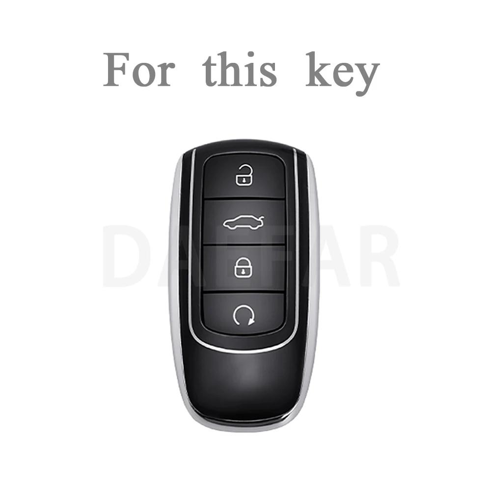 TPU Remote Key Shell Protection for Chery Ebro S800 S700 Jaecoo J7 J8 Omoda 5 C5 Car Key Case Cover Keychain Auto Accessories
