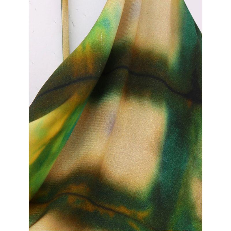 Kaslead New Arrival Women's Clothing Fashion Style Silk Satin Texture Print Dress KC 4786338