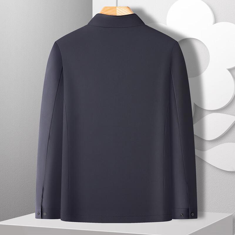 MONTAGUT Men's Easy-Care Stand Collar Casual Jacket