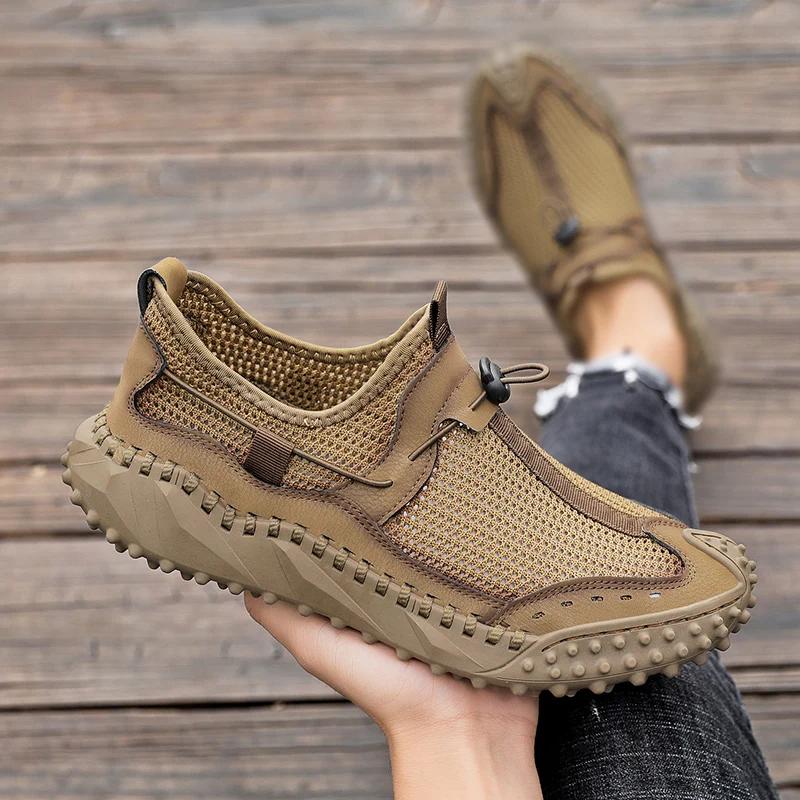 Fashion Summer Mesh Men's Shoes New Breathable Flat Casual Shoes Outdoor Walking Men's Sneakers Hiking Shoes Zapatillas Hombre Zapatos