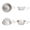 Stainless Steel Camping Cup 16.5x12cm Portable for Barbecue Hiking Camping Picnics Hangable Soup Bowl