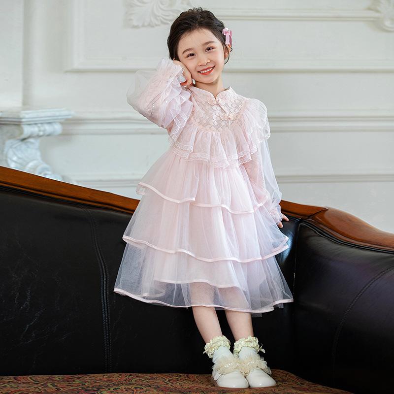 

Платье с длинными рукавами для девочек, детское платье принцессы