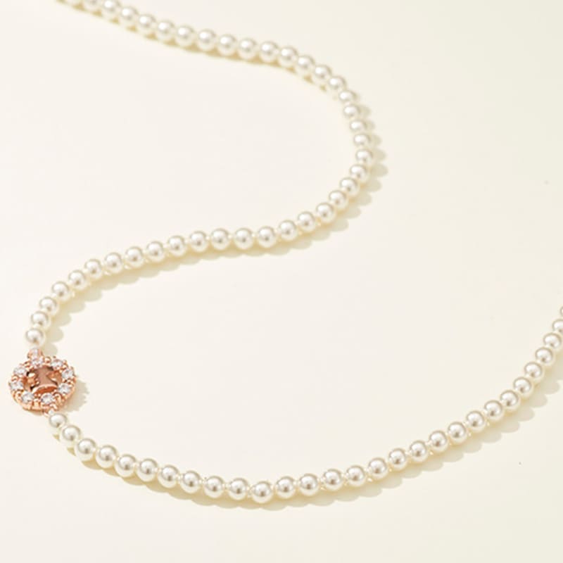 METROCITY JEWELRY M Basic Sterling Silver Rose Necklace A231SN9101RPH