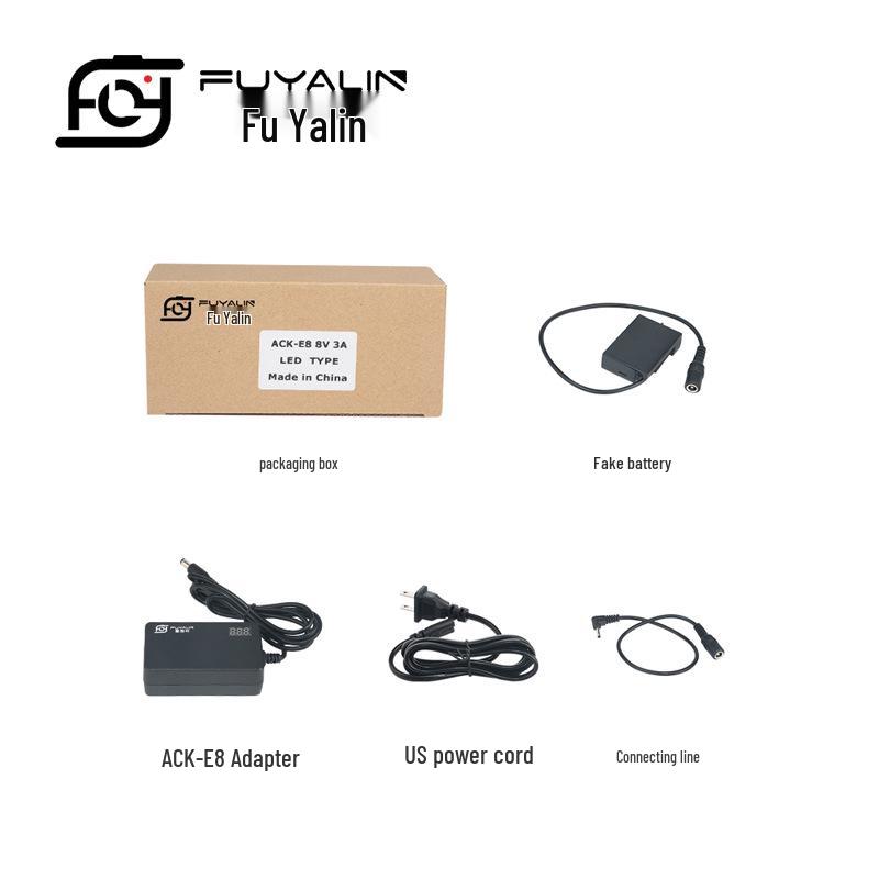 LPE8 External Power Supply for Canon 650D, 600D, 700D, 550D, T2i, T3i, T5i.