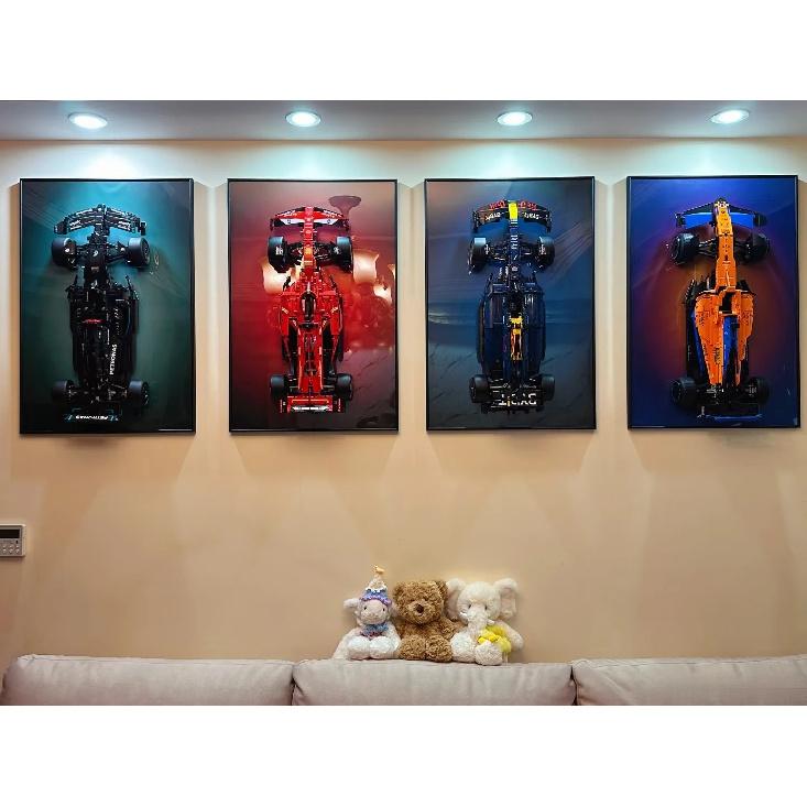 NEW LED Display Wallboard Suitable for LEGO 42206 RB 20 - F1 building block car model Wall Mount Display box Photo Frame