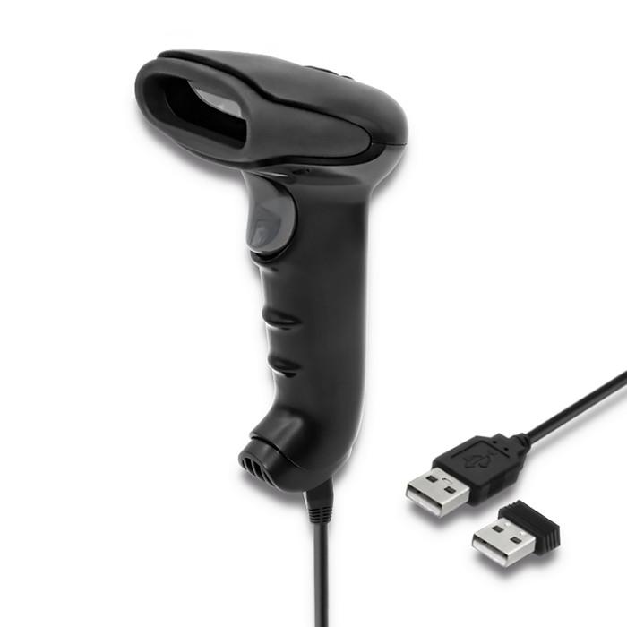 Qoltec 1D Barcode Scanner | CCD Matrix | USB | White