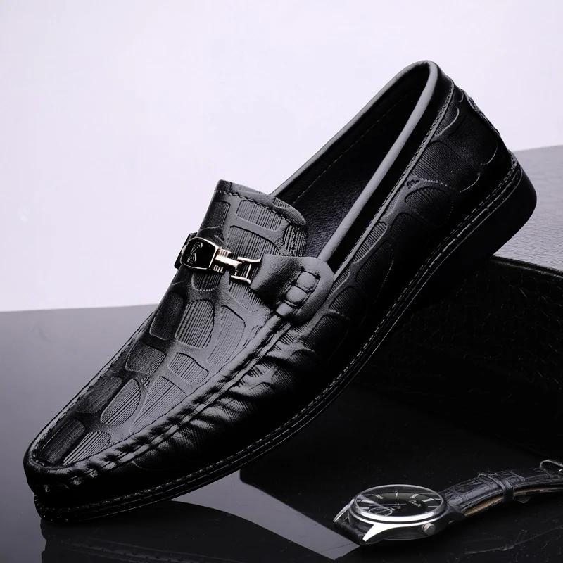 Fashion High Quality Men Shoes Genuine Leather Men's Casual Shoes Brand Driving Shoes Male Comfortable Loafers Men All-match Moccasins