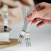 6Pcs/Set Fruit Fork with Stand Stainless Steel Coffee Tea Fork Set Cake Dessert Mini Fork Party Cutlery.
