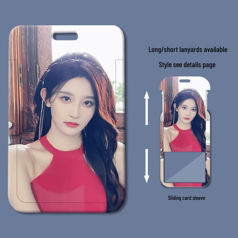 Zhou Shiyu Plastic Sliding Cover Card Holder for School and Work Badges