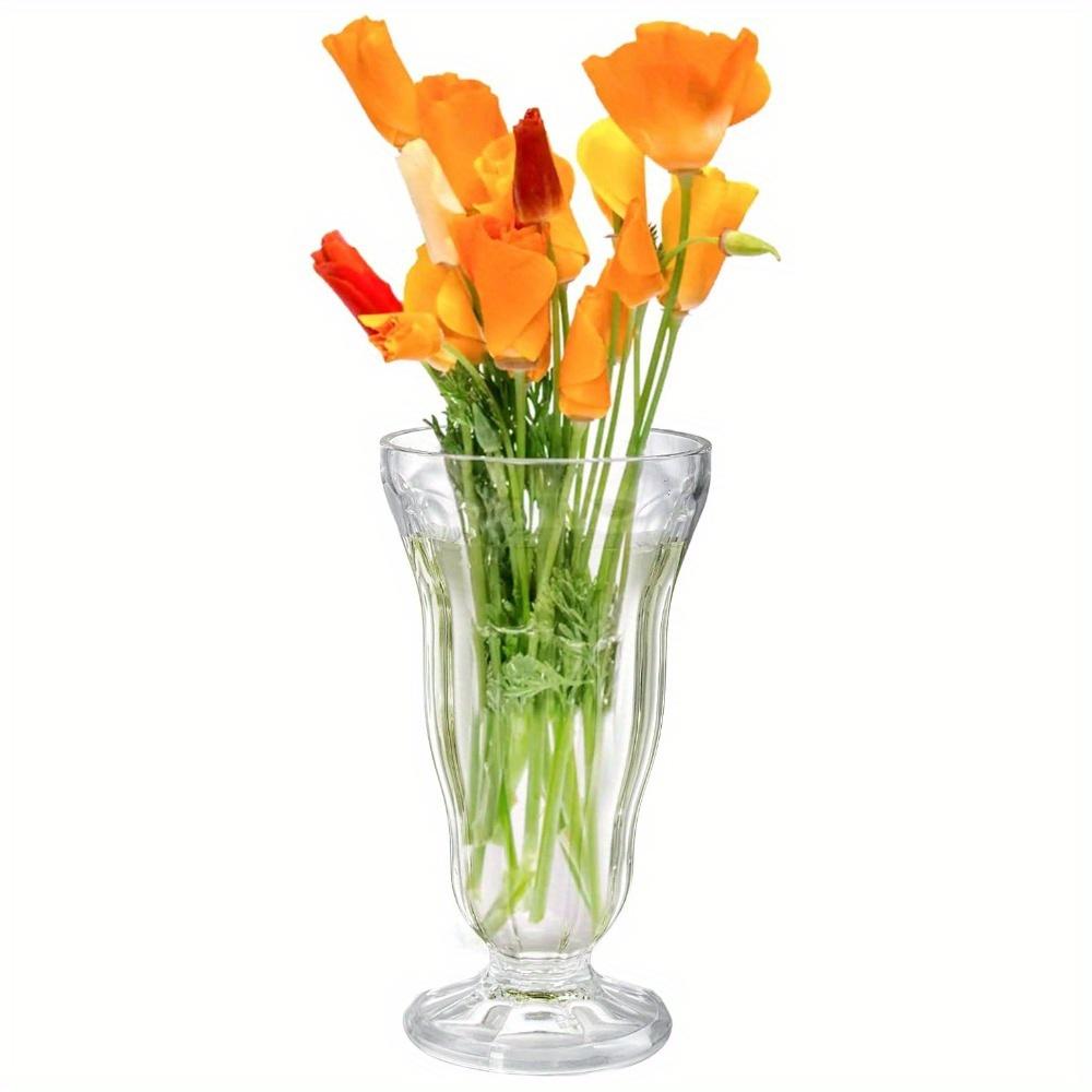 4 ks Akrylové sklenice na mléčný koktejl Plastové sklenice na sodu ve staromódním stylu Nerozbitné sklenice na zmrzlinu na stopce Čiré sklenice na fontánu Pina Colada Skvělé