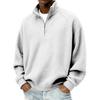 Men's Retro Plaid Long Sleeve Zip-Up Sweatshirt with Stand Collar Casual Fall Winter