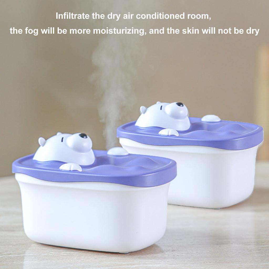 450ml   Desktop Humidifier Bubble Bear Shape USB Charging Moisturizing Humidifier