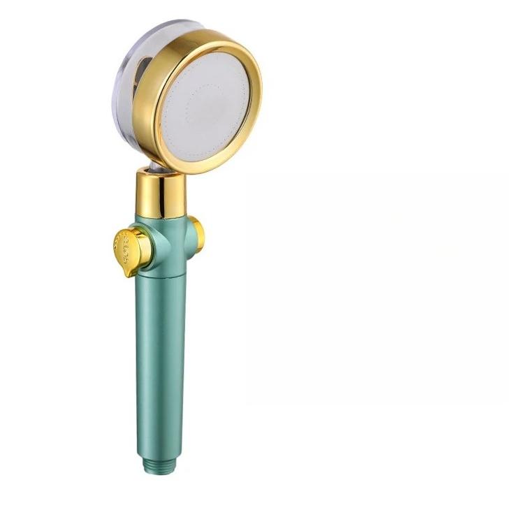 Pressurized Shower Head Water Saving 360 Rotating Twin Turbo Pressurized Propeller Fan Shower Head Bathroom Accessories
