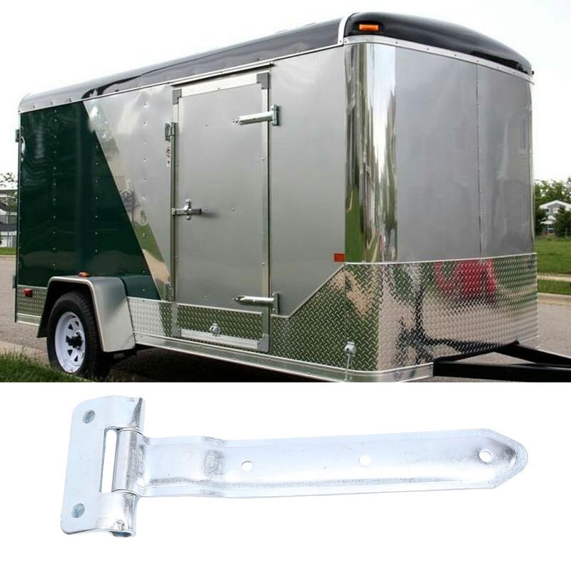 RV Trailer Door Strap Hinge 12 Inch Metal Trailer Door Offset Bent Hinge for Side Door Enclosed Cargo Utility