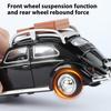 1/32 Volkswagen Beetle Alloy Die-cast Car Model Sound and Light Bring Back Pull Function Vehicle with Base Ornament Children's Gift