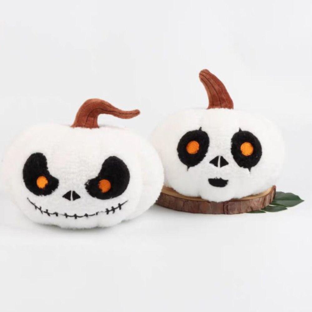 3D Pumpkin Pillow Throw Stuffed Halloween Plush Toy Ghost Plush Doll Festival Theme