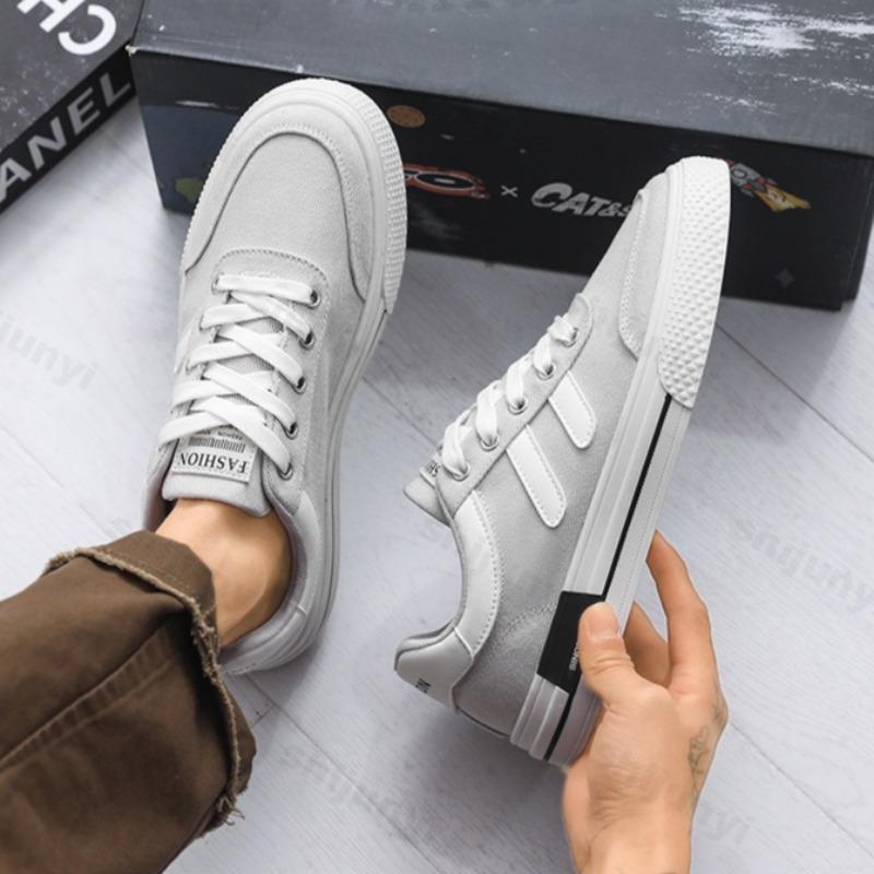 Fashion Men's Niche Design Low Top Casual Canvas Shoes 2025 Autumn New Style Fashion Trend Versatile Comfortable Non Slip Flat Sneakers
