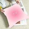 Cheerful Auspicious Pink Lucky Number 8 Cushion Cover Portable Floor Cushion For Travel Yoga Minimalist Text 2way Tricot