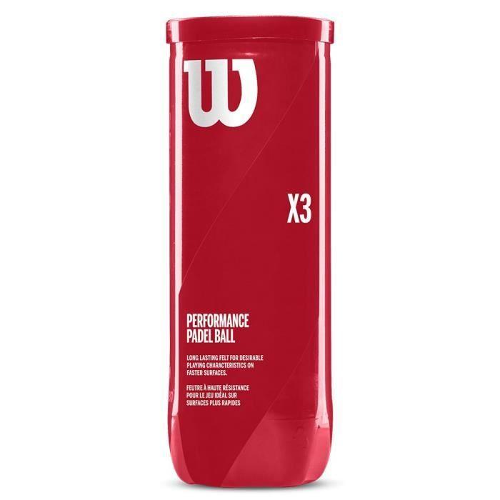 Balles de Padel - WILSON - X3 - Jaune - Dura-Weave - Botte de 3